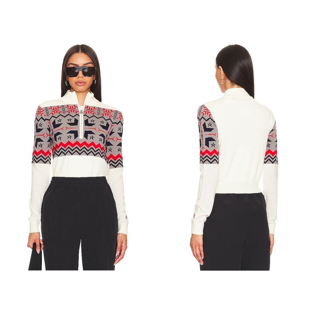 Perfect Moment Nordic Sweater Merino Wool Fair Isle Ski Preppy Fall Winter S